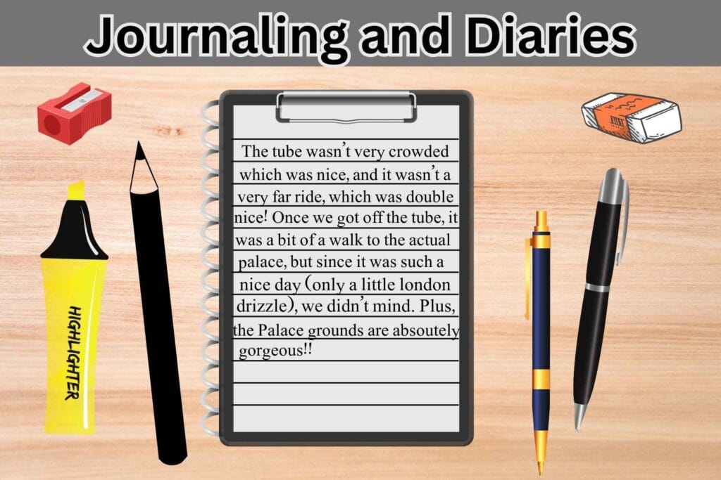 Writing Activities for Students & kids with Fun Ideas Journaling and Diaries Writing Activity practice