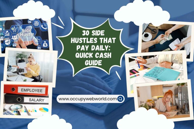 30 Easy Side Hustles That Pay Daily: Instant Cash Ideas 30 Side Hustles That Pay Daily: Quick Cash Guide